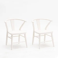 White Child Crescent Chairs (Set Of 2)