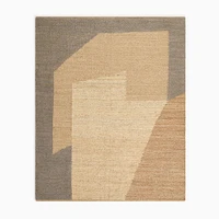 Angled Modern Form Jute Rug, Natural, 3'X5'