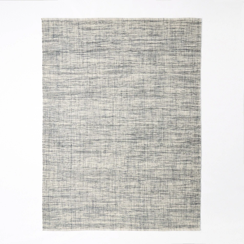 Heathered Basketweave Wool Rug, 3x5, Steel