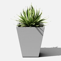 Linear Grooved Planter, 30in, Black