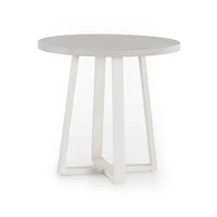 Malfa 31.5" Outdoor Round Dining Table, Light Gray