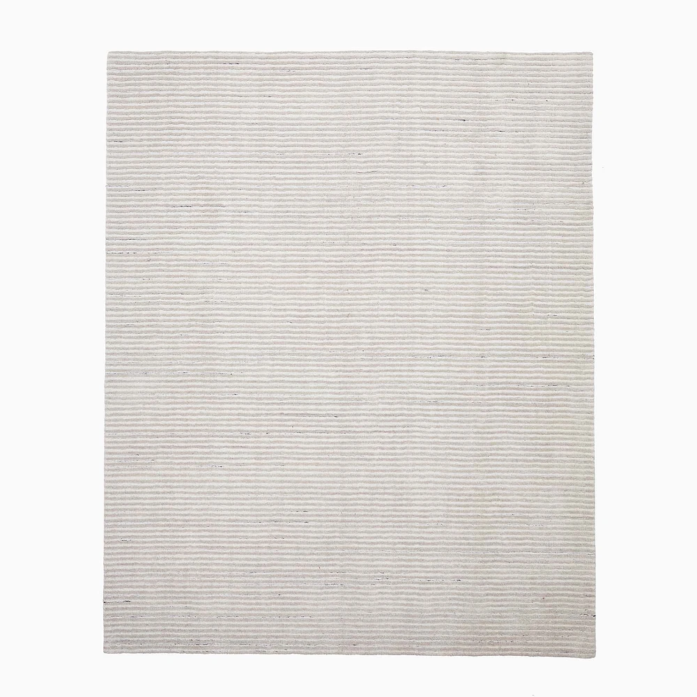 Chip and Dent:Terra Stripes Rug, 10x14, Natural Flax