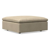 Harmony Modular Ottoman, Down, Saddle Leather, Nut, Concealed Supports