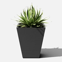 Linear Grooved Planter, 30in, Black