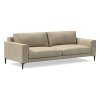 Harper 86" Sofa, Saddle Leather, Nut, Dark Bronze