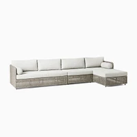 Coastal Outdoor 130 3-Piece Chaise Sectional, Natural