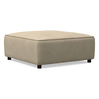 Remi Ottoman, Memory Foam, Leather, Old Saddle, Concealed Support