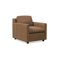 Marin Armchair, Down, Saddle Leather, Nut, Concealed Support