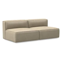 Remi 72" Modular Sofa, Leather, Old Saddle