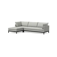 Hargrove Sectional Set 10 RA Sofa Corner Ottoman Down Yarn Dyed Linen Weave Graphite Dune