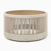 Porto Outdoor 32 Round Coffee Table, Driftwood