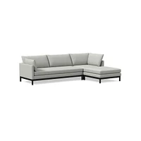 Hargrove Sectional Set 10 RA Sofa Corner Ottoman Down Yarn Dyed Linen Weave Graphite Dune