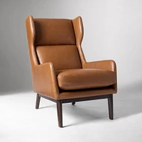 Ryder Leather Chair, Saddle Leather, Nut, Dark Walnut