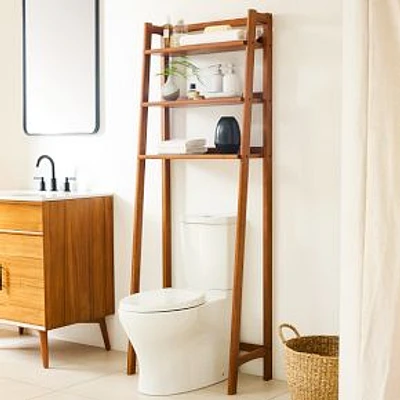 Mid-Century Over-the-Toilet Bath Storage, 72", Acorn