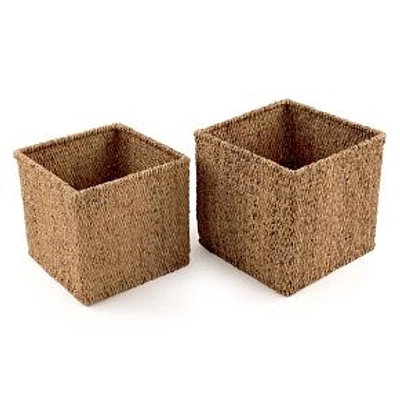 Water Hyacinth Baskets, Set Of 2