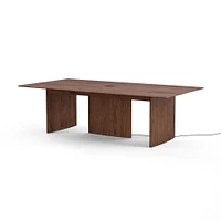 Farrow Communal Table, 96 Inch, Ebony on Ash