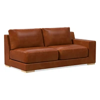 Dalton LA 68" Sofa, Down, Ludlow Leather, Black, Black