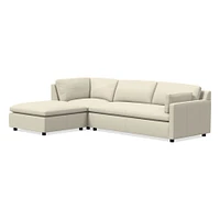 Marin 114" Right 3-Piece Ottoman Sectional, Standard Depth, Saddle Leather, Nut