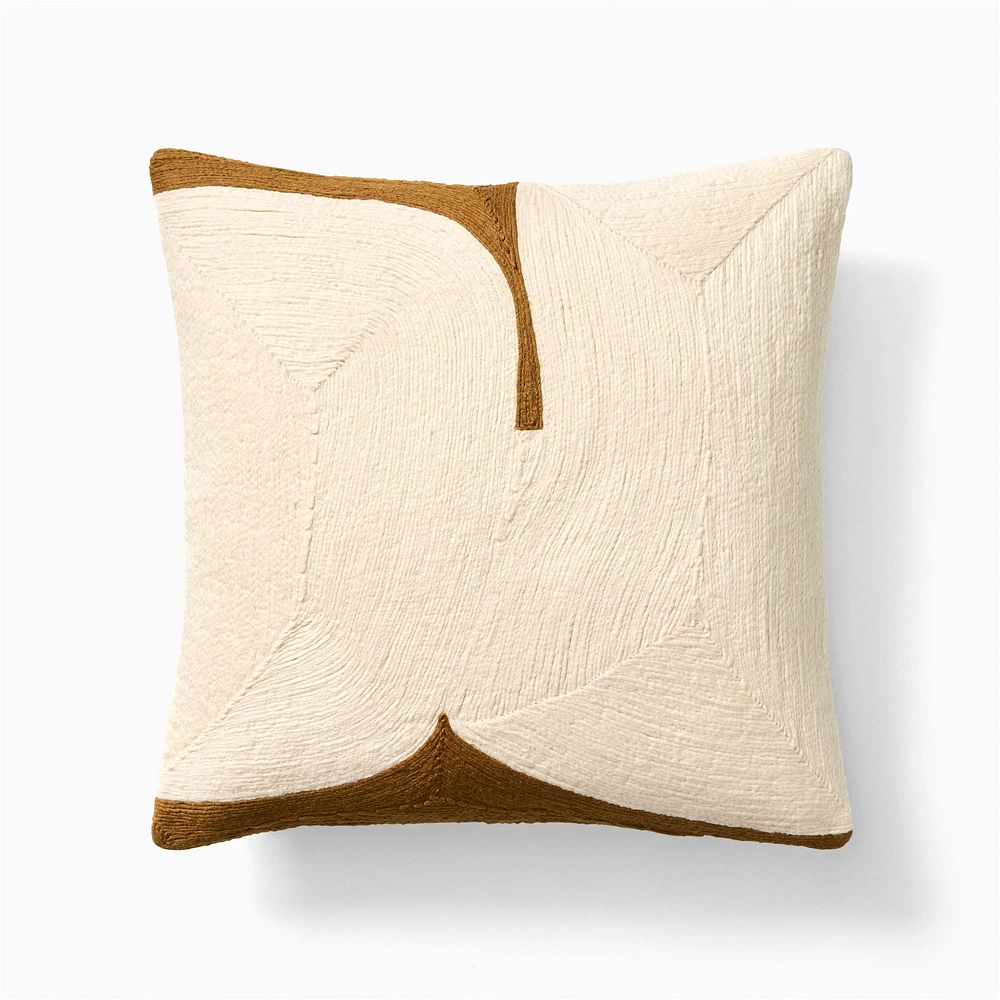 Modern Shape Pillow Cover 20x20 , Golden Oak