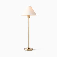 Beatrix Table Lamp, 21in, White Linen/Champagne