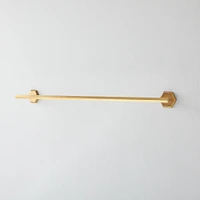 Open Box: Hexagon Shaped Bath Hardware, 18" Towel Bar, Antique Brass