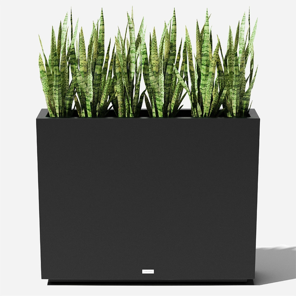 Block Series Span Planter, 30"W x 12"D 24"H, Black