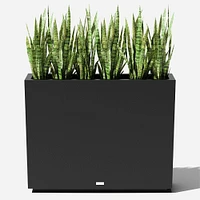 Block Series Span Planter, 30"W x 12"D 24"H, Black