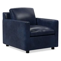 Marin Armchair, Down, Saddle Leather, Nut, Concealed Support