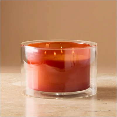 Gill Single Wick Filled Glass Candle, Amber