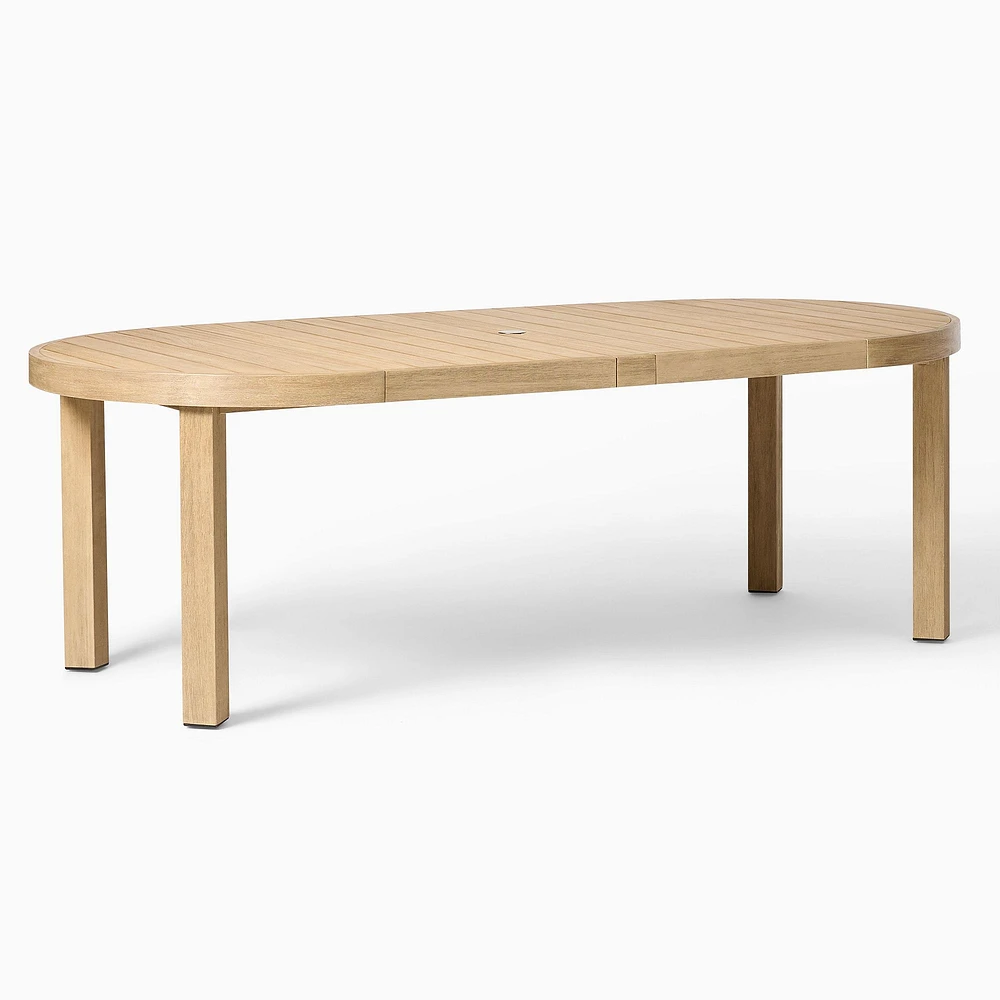 Portside Outdoor 48 - 93 Round Extendable Dining Table, Driftwood