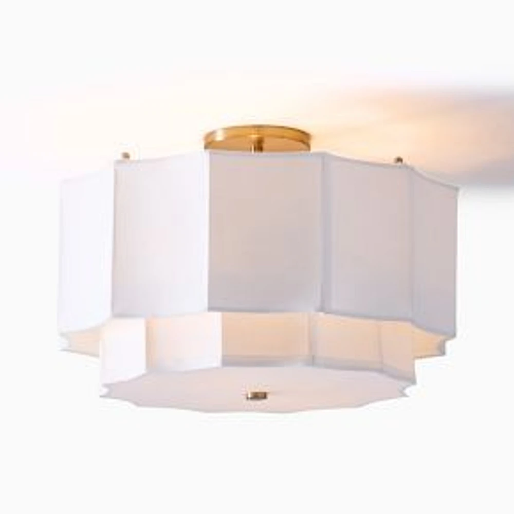 Chip & Dent: Aurora Pendant Flushmount White Linen