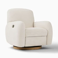 Elora Swivel Glider Recliner, Manual, Yarn Dyed Linen Weave Alabaster Blonde