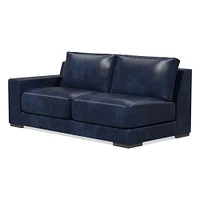 Dalton LA 68" Sofa, Down, Ludlow Leather, Black, Black