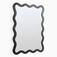 Wavy Wood Wall Mirror, Ash, 35x47