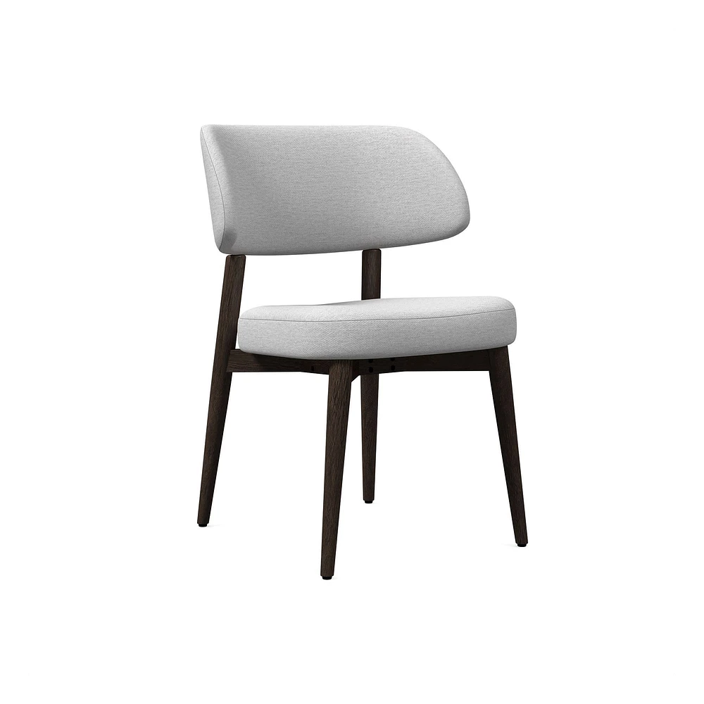 Chip & Dent: Hyde Dining Chair, Twill, Frost Gray, Smoked Oak