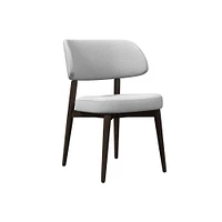 Chip & Dent: Hyde Dining Chair, Twill, Frost Gray, Smoked Oak