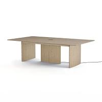 Farrow Communal Table, 96 Inch, Ebony on Ash