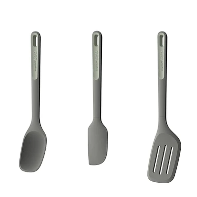 LEO Balance 3pc Utensil Set Tongs, Whisk and Slotted Turner