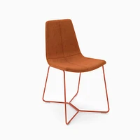 Slope Guest Chair Mto, Cloud Velvet, Cognac / Saffron Base