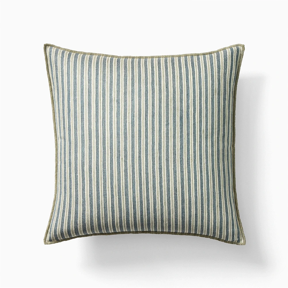 Modern Silk Stripe Pillow Cover 20x20 , Cumin