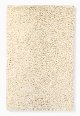 Cozy Plush Performance Shag Rug, White, 5'x8'