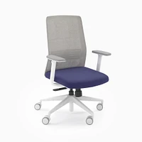 Amq Bodi Chair, Black Frame, Era Cobalt, Hard Floors