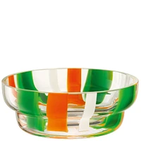 Folk Small Bowl, Green/Orange/White