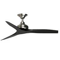 Fanimation Spitfire Ceiling Fan, Polished Brass + Whiskey Wood, 48"