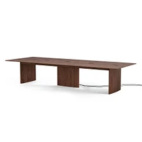 Farrow Communal Table, 96 Inch, Ebony on Ash