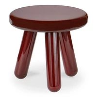 Anshul 19" Side Table, Dark Brown Lacquer