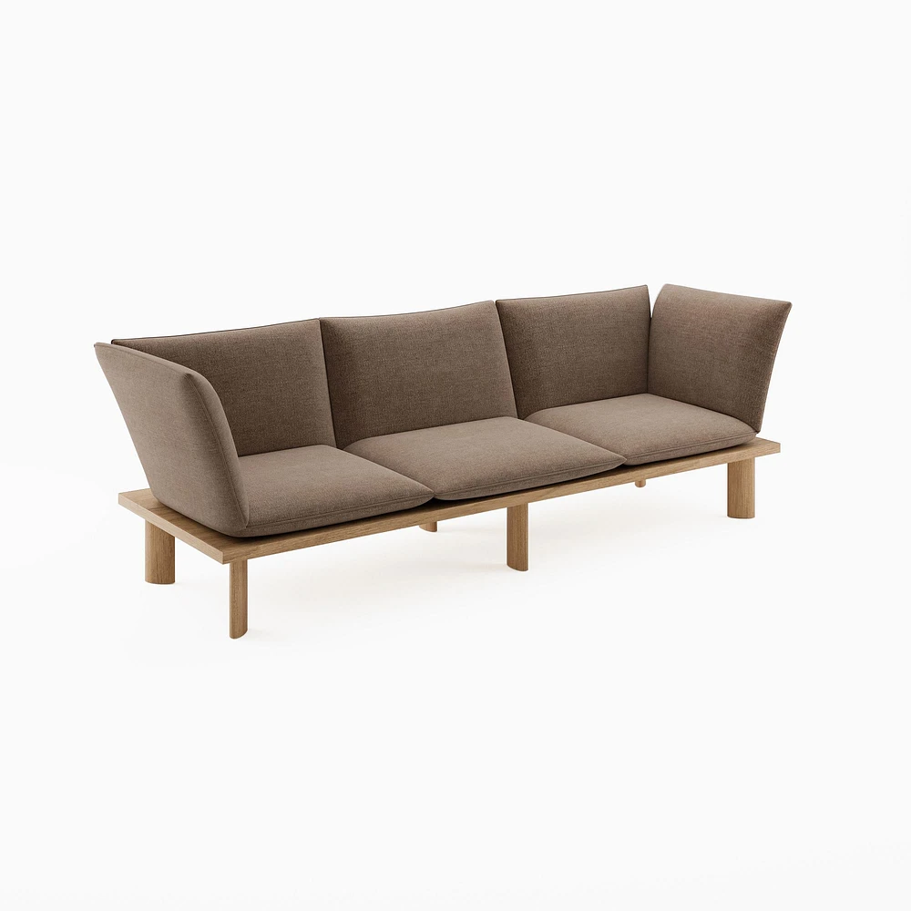 Boardwalk Sofa, Natural Oak Platform / Fomo, Antelope