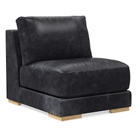 Dalton LA 68" Sofa, Down, Ludlow Leather, Black, Black