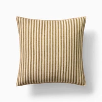 Modern Silk Stripe Pillow Cover 20x20 , Cumin