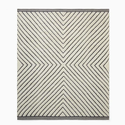 Flag Shag Wool Rug, 5'x8', Alabaster